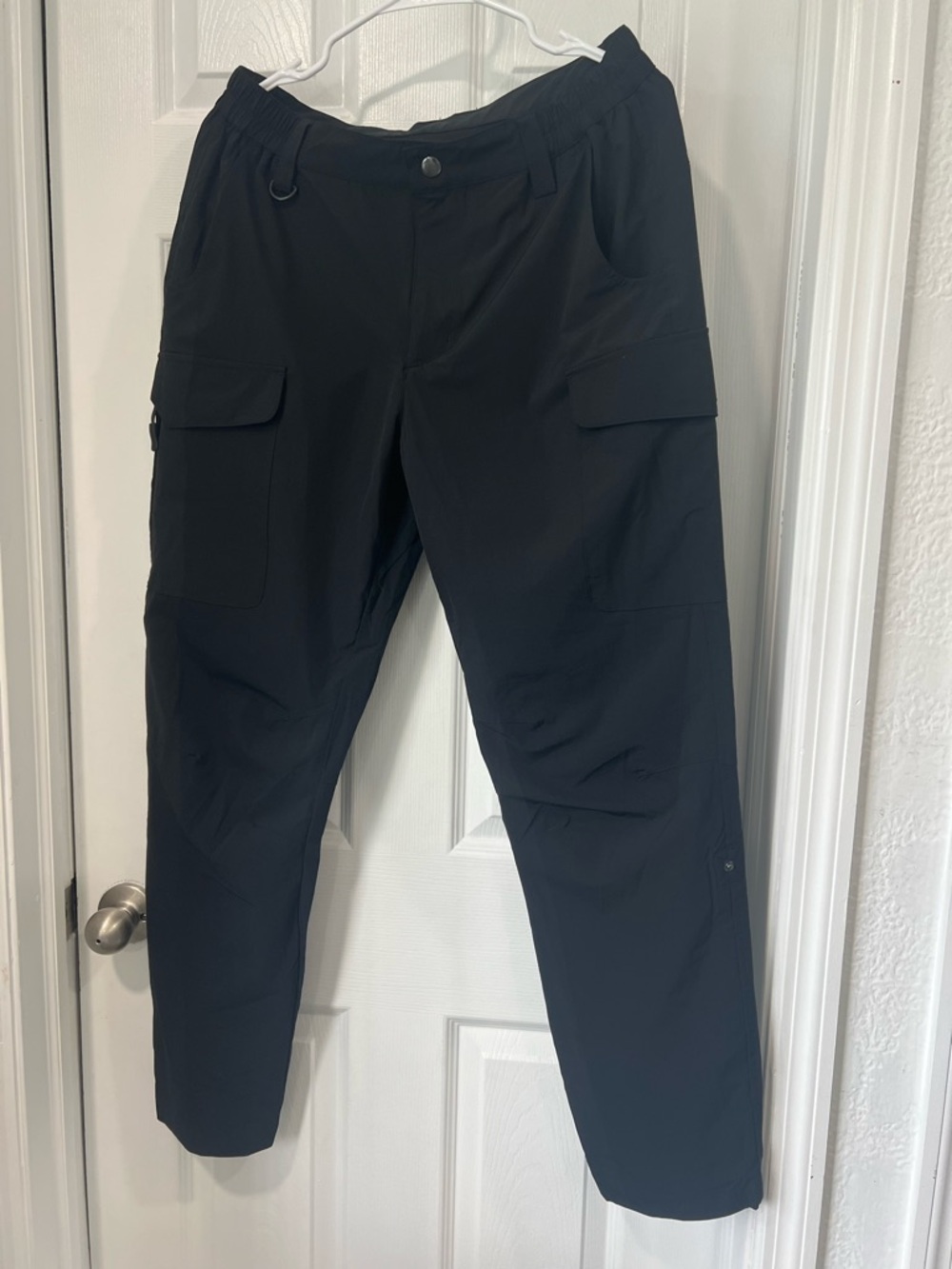 Men's Black Cargo Pants - Lightweight Utility Trousers